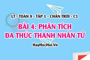 Phân tích đa thức thành nhân tử: Phương pháp đặt nhân tử chung, hằng đẳng thức, nhóm hạng tử? Toán 8 Chân trời tập 1 Bài 4 C1